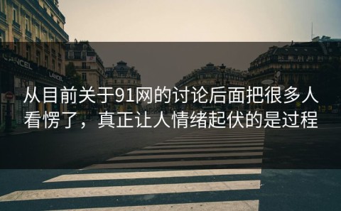 从目前关于91网的讨论后面把很多人看愣了，真正让人情绪起伏的是过程