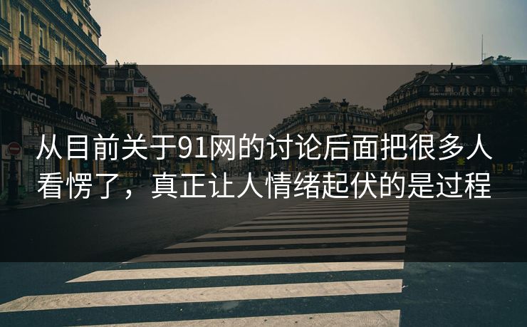 从目前关于91网的讨论后面把很多人看愣了，真正让人情绪起伏的是过程